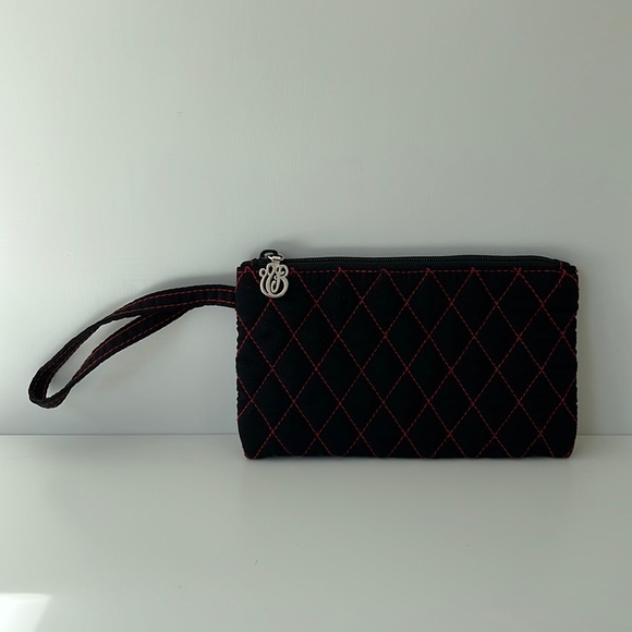 Vera Bradley Microfiber Wristlet Clutch Wallet Cosmetic Bag - Picture 2 of 5